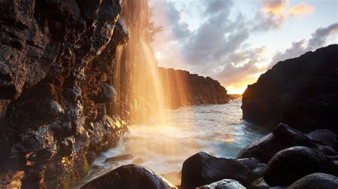 Magical Waterfall Nature Hd Wallpaper