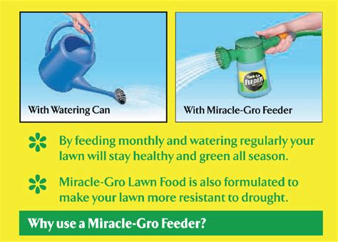 I have since moved on to other dry and liquid fertilizers, but miracle gro definitely will make your lawn look great. Miracle-Gro Water Soluble Lawn Food Turf Grass Fertiliser ...