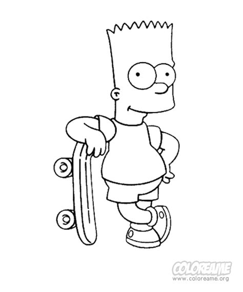 Cartoons Coloring Pages Bart Simpsons Coloring Pages