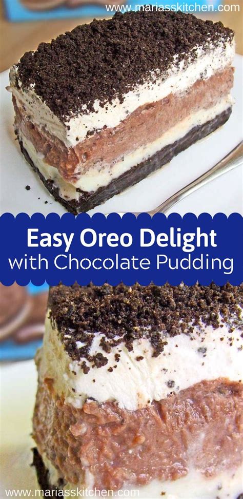 This no bake oreo cake is a stunning dessert with layers of oreo cookies, fresh strawberries and creamy cheesecake. Easy Oreo Delight with Chocolate Pudding in 2020 | Oreo ...