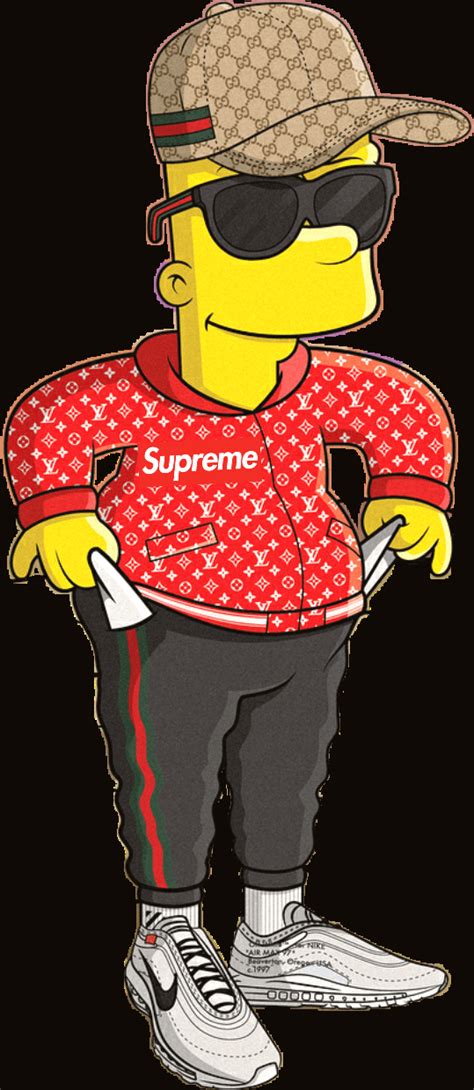 Supreme Bart Simpson Gucci Wallpaper Gucci Bart Simpson