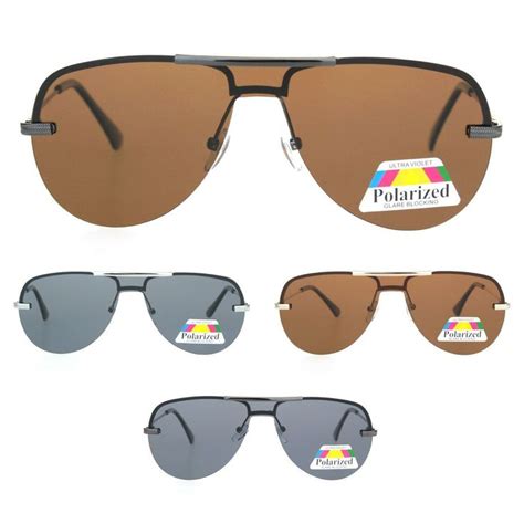 polarized mens flat top mobster metal exposed lens pilots sunglasses ebay pilot sunglasses