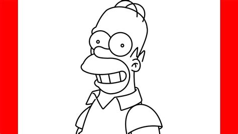 How To Draw Homer Simpson From The Simpsons Step By Step Drawing Youtube