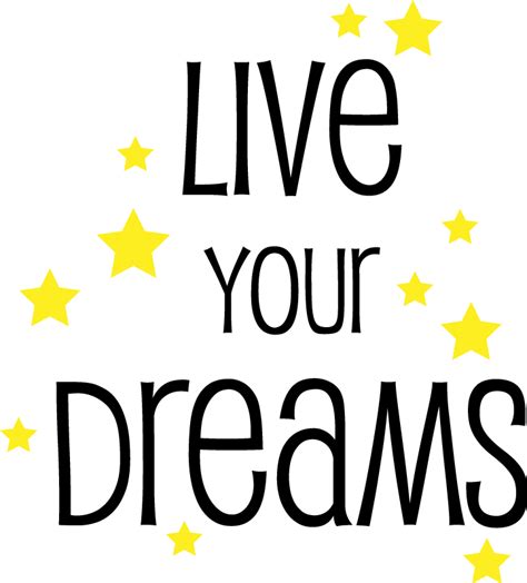 Live Your Dreams With Stars Text Wall Decal Tenstickers