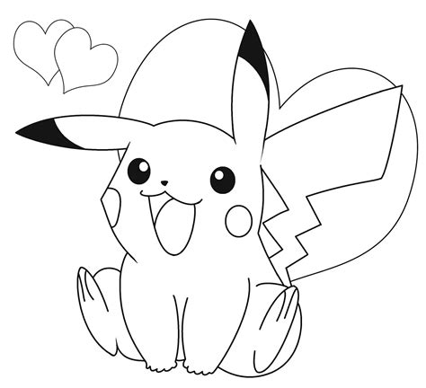 Love Eevee And Pikachu Coloring Pages Coloring Pages
