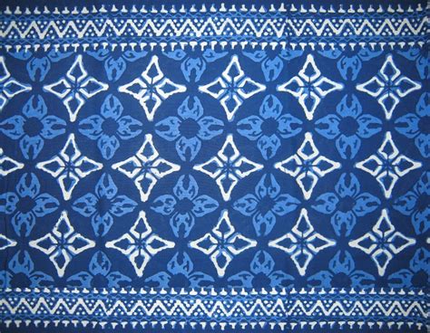 Background Batik Biru Hd