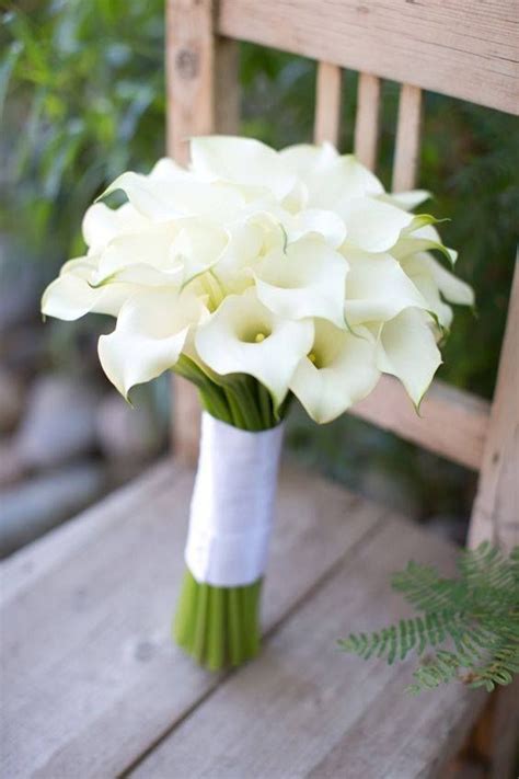 Calle White Calla Lily Wedding Bouquet Simple Bridal Bouquets Summer