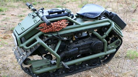 Hamster Is A Tiny All Terrain Motorcycle With Snowmobile Track For