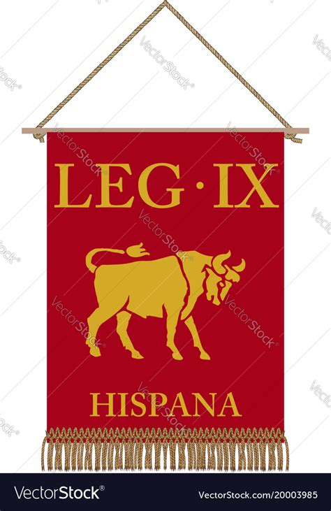 Legio Ix Hispana Standard Royalty Free Vector Image