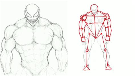 How To Draw Venom Full Body Youtube