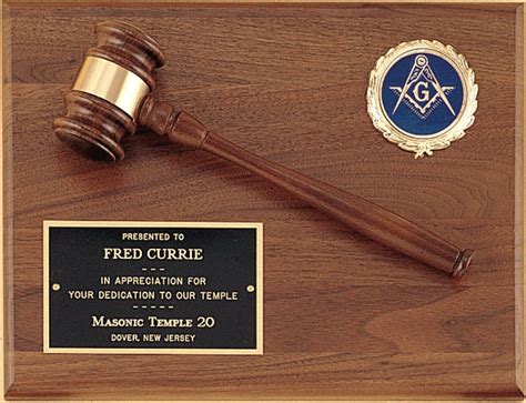 Gavel Plaque With Activity Insert Pg2784x Free Engraving