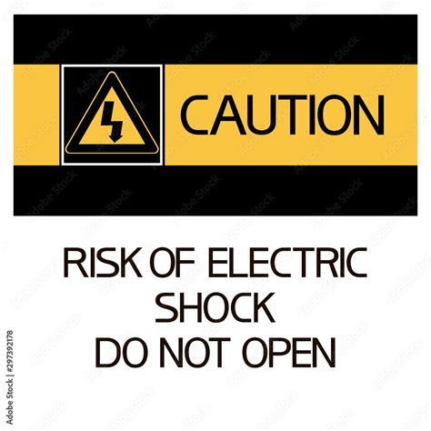 Risk Of Electric Shock Do Not Open Illustratively Graphic Hazard