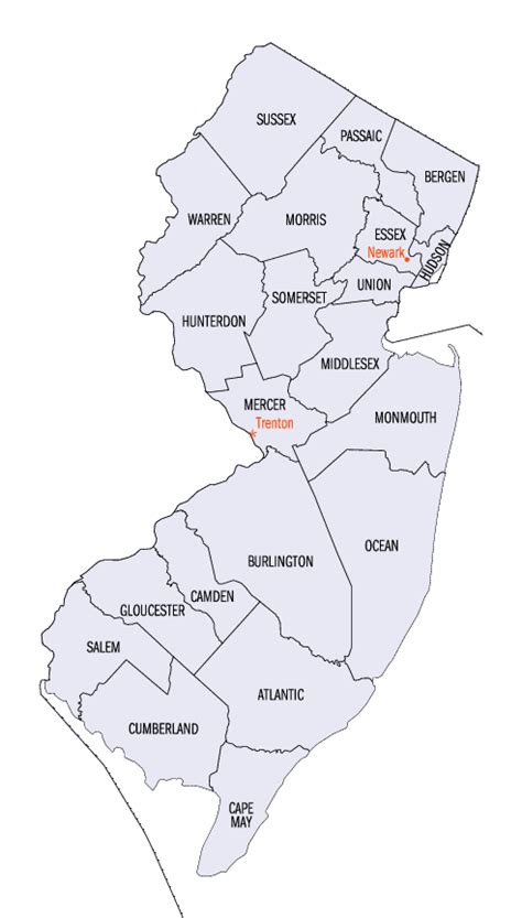 New Jersey Counties History And Information