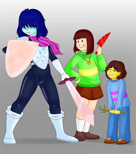 Bluerainy On Twitter Kris Chara And Frisk Undertale Deltarune