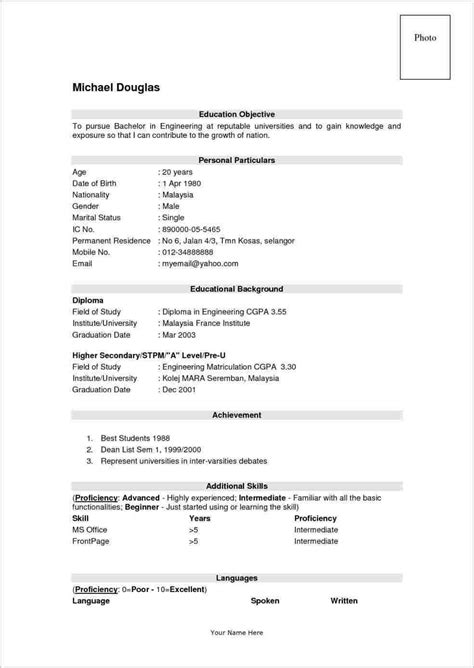 basic resume malaysia  resume examples