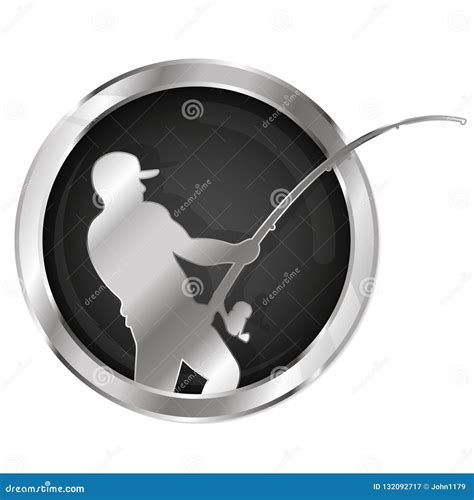 Fishing Symbol Silver Stock Illustration Illustration Of Catch 132092717