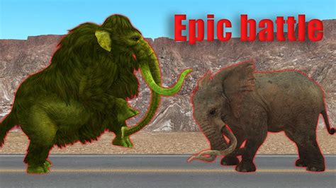 Elephant Vs Woolly Mammoth From Ice Age Compilation Video Mammoth Life 12 Youtube