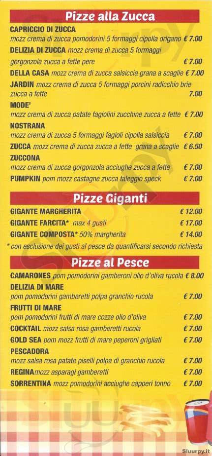 Menù Pronta Pizza Mantova Specialità E Piatti Del Menù Principale