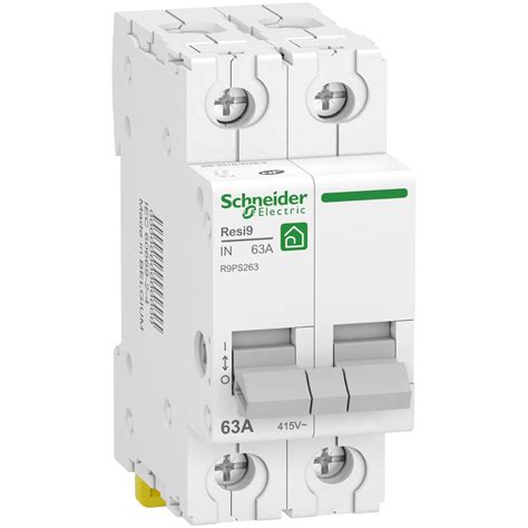 Schneider Electric R9ps263 Resi9 2p 63a Intersector Switch Xp 2p 63a