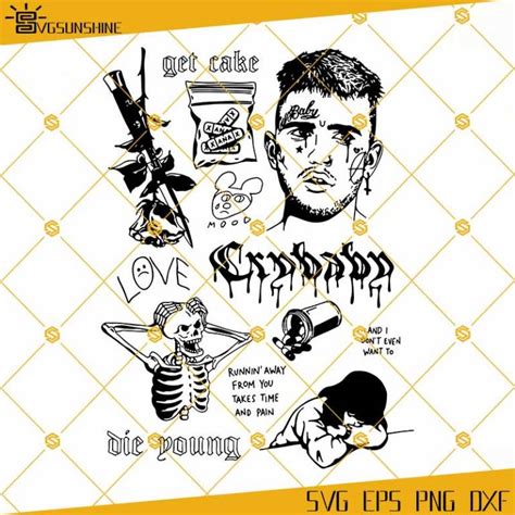 Lil Peep Tattoos Svg Lil Peep Tattoos Svg Tattoo Sketches Svg