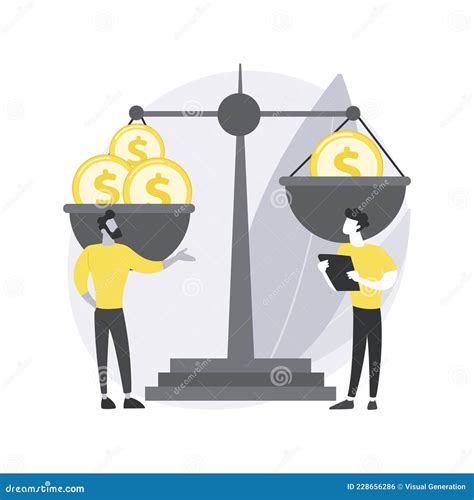 Income Inequality Abstract Concept Vector Illustration Stock Vector