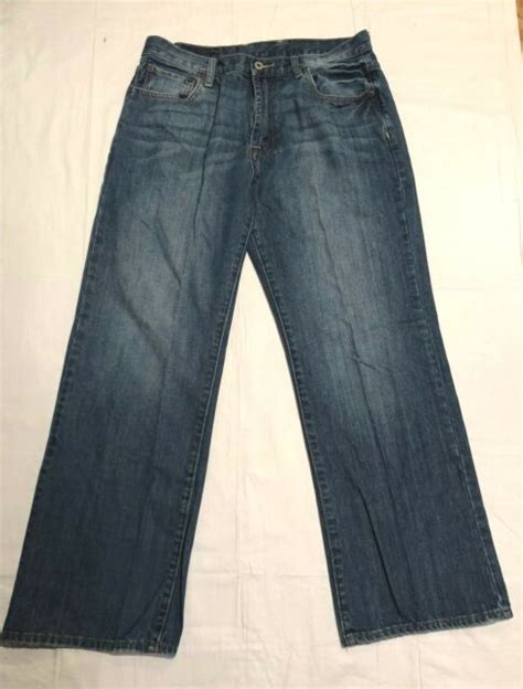 Lucky Brand 32x28 Short Inseam By Gene Montesano Mens Straight Legs Blue Jeans Ebay