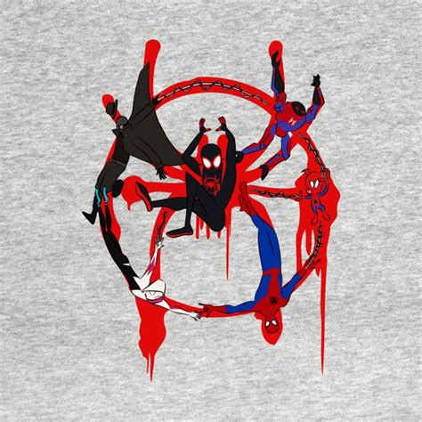 Into The Spider Verse Symbol Color Spider Man T Shirt Teepublic