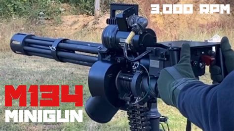 Firing The M134 Minigun 3000 Rpm Youtube