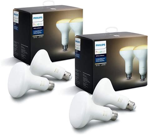 Philips Hue White Ambiance Br30 4 Pack 60w Equivalent Dimmable Led