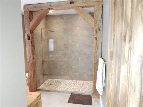 In This Rustic Bathroom We Removed The Bath Tub And Replaced It With A