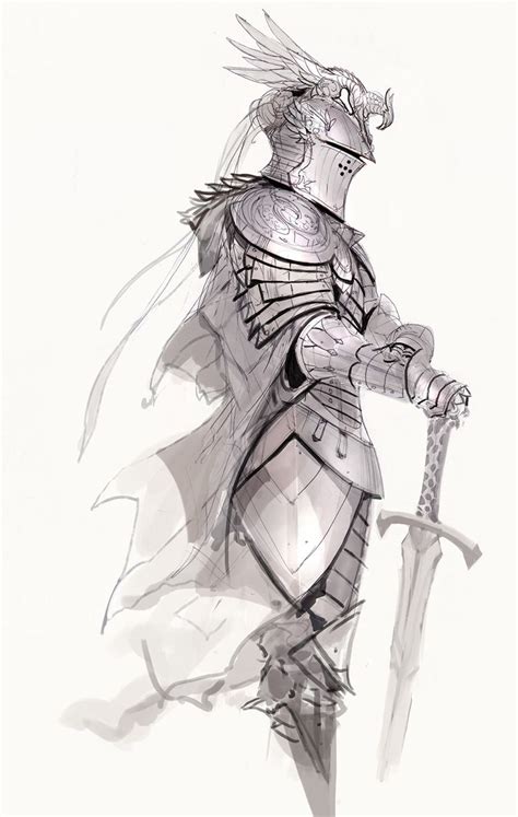 Kekai Kotaki Warrior Drawing Fantasy Character Design Knight Drawing