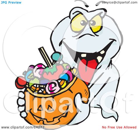 Royalty Free Rf Clipart Illustration Of A Trick Or Treating Ghost
