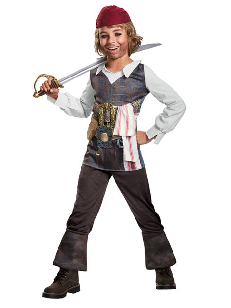 Boys Captain Jack Sparrow Pirates Of The Caribbean Halloween Costume