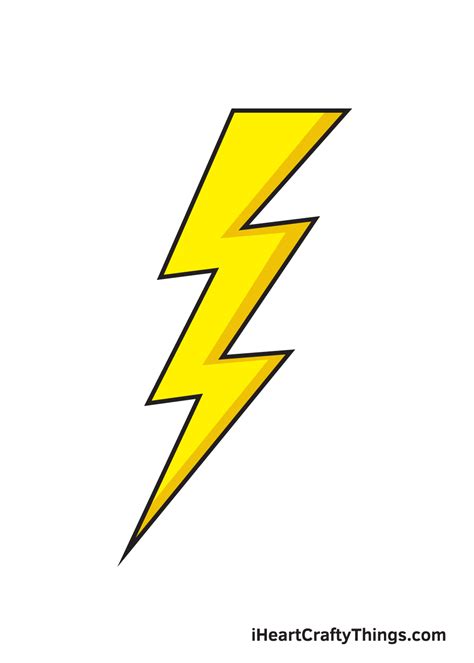 Lightning Bolt Drawing — How To Draw A Lightning Bolt Step By Step