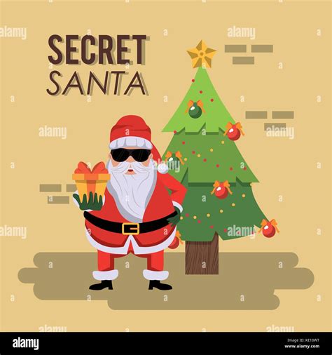 Secret Santa Cartoon Stock Vector Art And Illustration