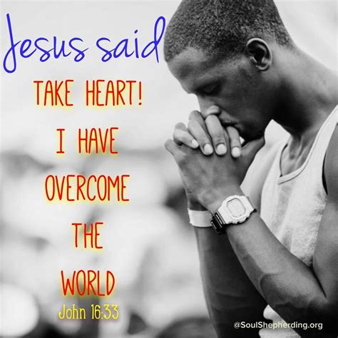 Jesus Said “take Heart I Have Overcome The World” John 1633