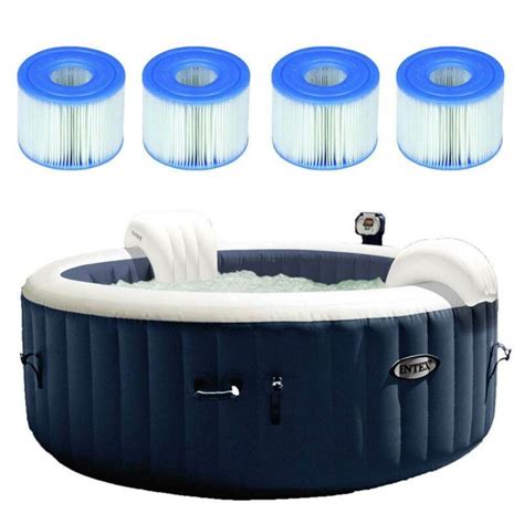 Intex Pure Spa Inflatable 4 Person Hot Tub W Type S1 Filter Cartridges 4 Pack For Sale From