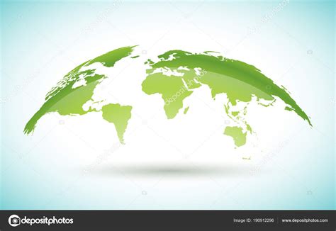 World Map Design On White Background On Environment Concept Earth