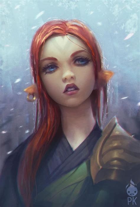 Fantasy On Twitter Red Hair Elf Female Elves Art