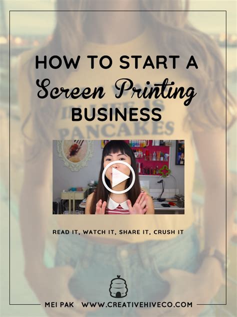 How To Start A Screen Printing Business Creative Hive