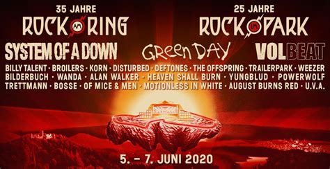 Rock Am Ring Rock Im Park 2020 System Of A Down Green Day Volbeat