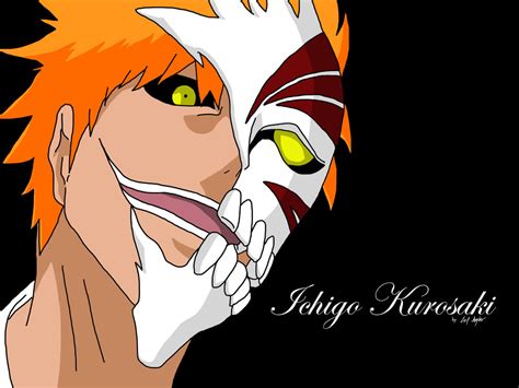 Half Masked Ichigo By Evilamber On Deviantart