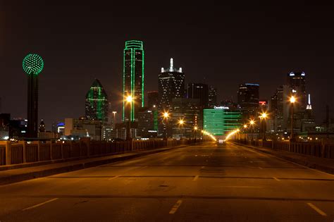 Wallpaper Dallas Texas Skycrapers Lights Road Night 3522x2348