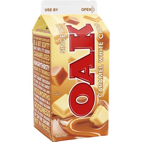 85 Calories In Oak Caramel White Chocolate Flavoured Milk 100g Calcount