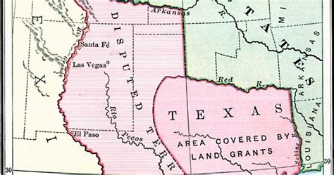 1845 Territory Claimed By Texas When Admitted Into The Union 1820