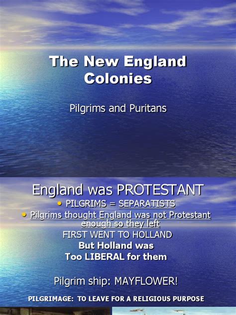The New England Colonies Pilgrims And Puritans Pdf Plymouth Colony