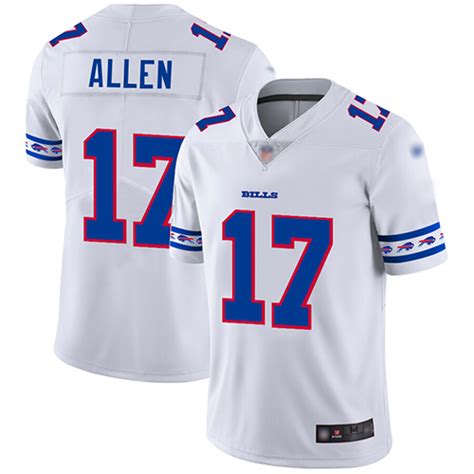 Bills 17 Josh Allen White Men S Stitched Football Limited Team Logo Fashion Jersey