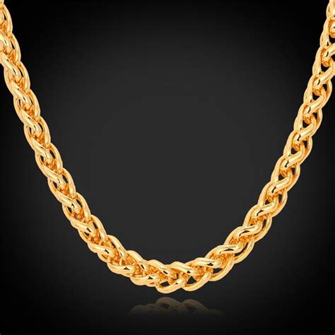 Kpop Chains Necklaces For Men Goldrose Goldsilverblack Color Jewelry