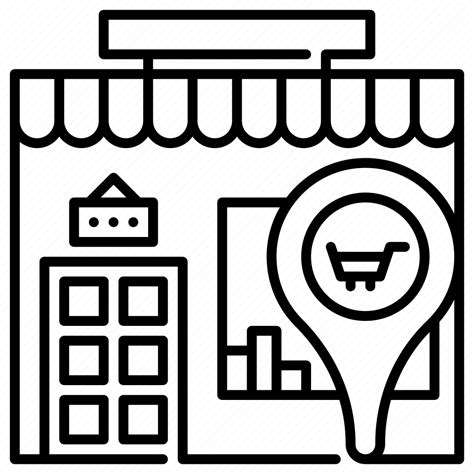 Location Market Shop Shopping Store Storefront Icon Download On