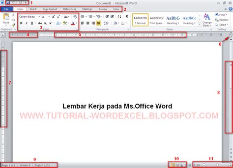 Mengenal Lembar Kerja Layout Ms Office Word Tutorial Simple